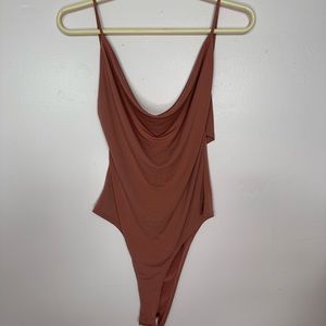 Front Draped & Backless Bodysuit